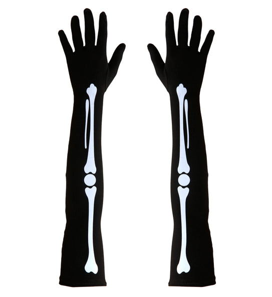 Widmann SRL Skelet handschoenen met botten lang