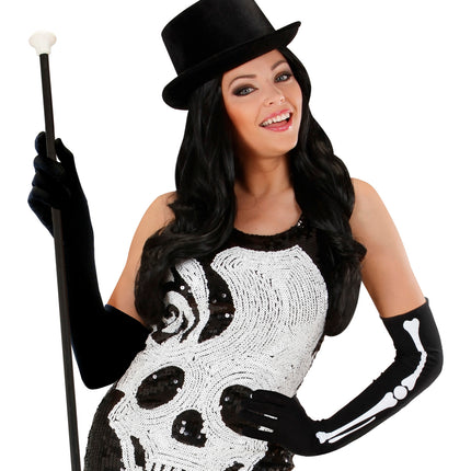 Widmann SRL Skelet handschoenen met botten lang