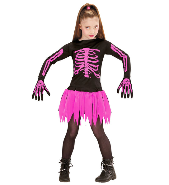 Widmann SRL Skelet jurkje roze kind Ballerina