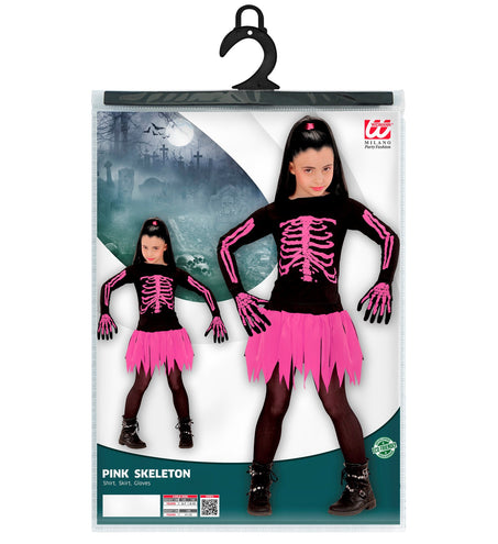 Widmann SRL Skelet jurkje roze kind Ballerina