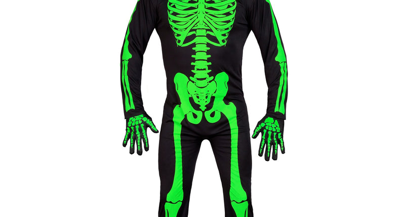 Widmann SRL Skelet kostuum volwassenen groen