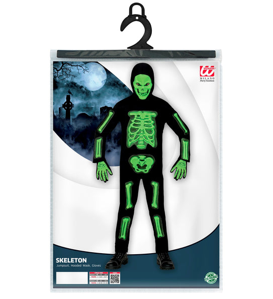 Widmann SRL Skelet pak 3D groen kinderen