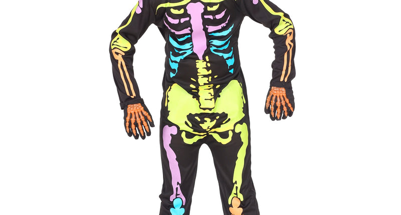 Widmann SRL Skelet pak kleurrijk kinderen