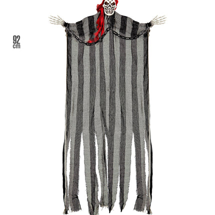 Widmann SRL Skelet Piraat Met Ketens decoratie 92cm