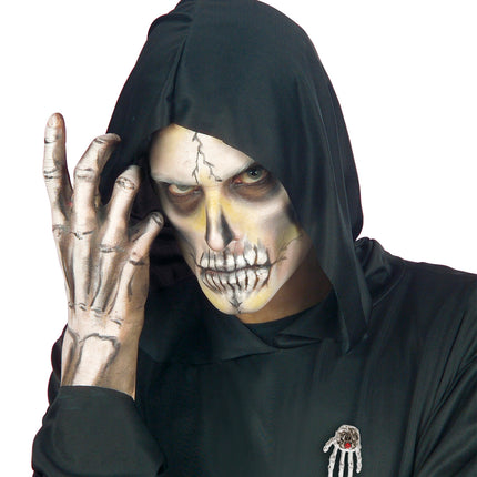 Widmann SRL Skelethand broche sieraden met robijn