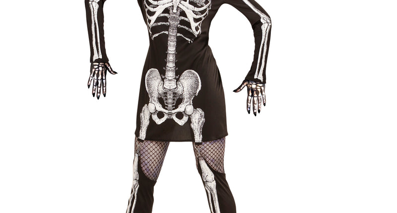 Widmann SRL Skeletjurk met schedel voor dames