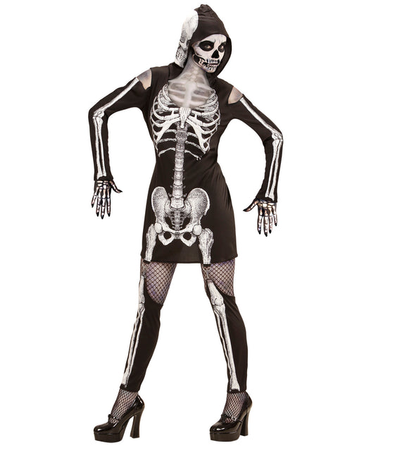 Widmann SRL Skeletjurk met schedel voor dames