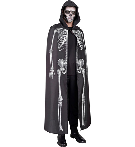 Widmann SRL Skeleton cape met capuchon zwart
