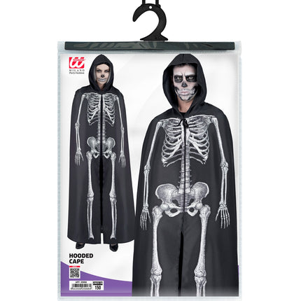 Widmann SRL Skeleton cape met capuchon zwart