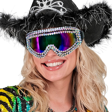 Widmann SRL Skibril met strass steentjes