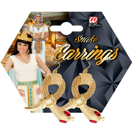 Widmann SRL Slangen oorbellen voor carnaval