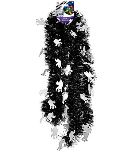 Widmann SRL Slinger zwart met  tinsel en geestjes