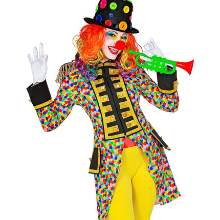 Widmann SRL Slipjas Clown carnaval meerkleurig dames