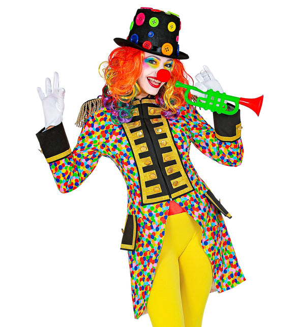 Widmann SRL Slipjas Clown carnaval meerkleurig dames