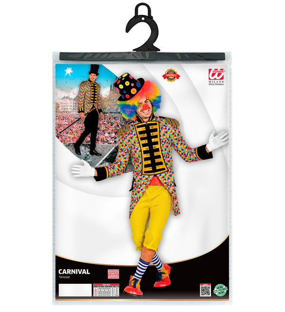 Widmann SRL Slipjas Clown carnaval meerkleurig heren