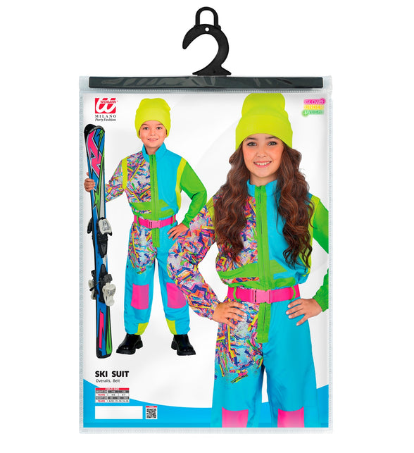 Widmann SRL Snowboarder pak azuur-groen kinderen