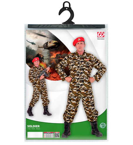 Widmann SRL Soldaat kostuum Leger pak Bart heren