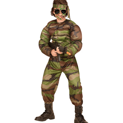 Widmann SRL Soldatenpakken met spieren voor kids