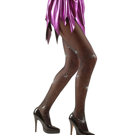 Widmann SRL Spinnen panty met glitters