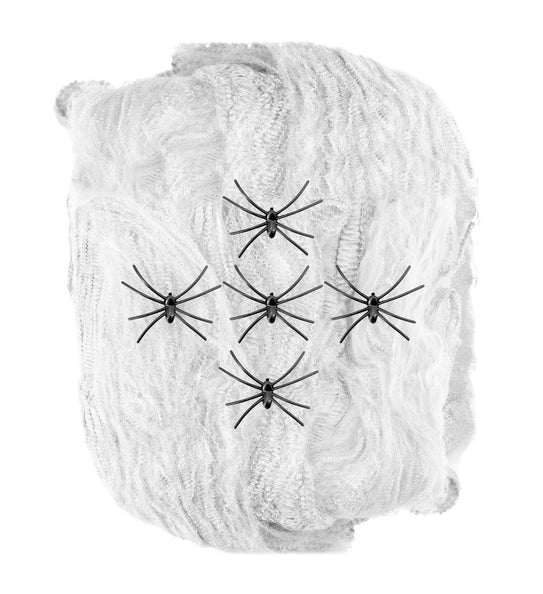 Widmann SRL Spinnenweb 100 gram met 5 spinnen