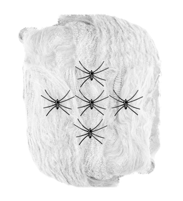 Widmann SRL Spinnenweb 100 gram met 5 spinnen