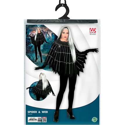 Widmann SRL Spinnenweb poncho volwassenen