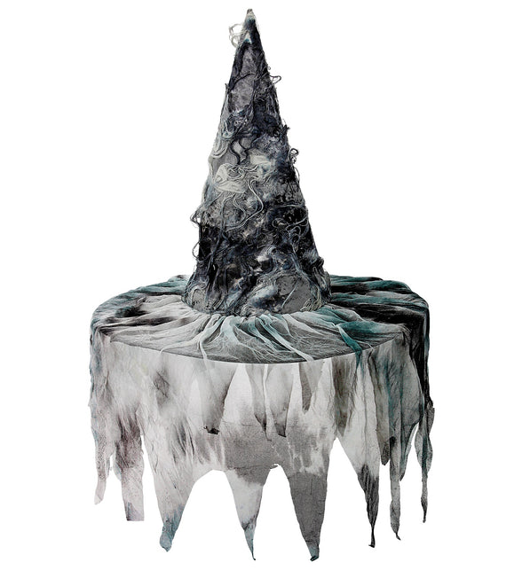 Widmann SRL Spookachtige heksenhoed met enge slierten