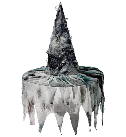 Widmann SRL Spookachtige heksenhoed met enge slierten