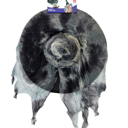 Widmann SRL Spookachtige heksenhoed met enge slierten