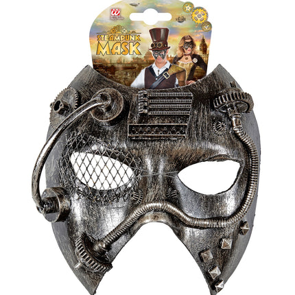Widmann SRL Steampunk masker zwart zilver