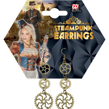 Widmann SRL Steampunk oorbellen tandwielen