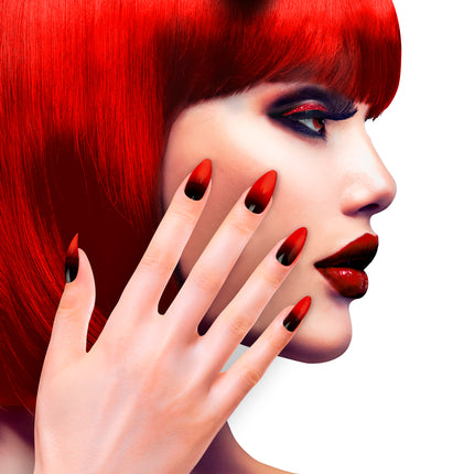 Widmann SRL Stiletto nagels rood zwart