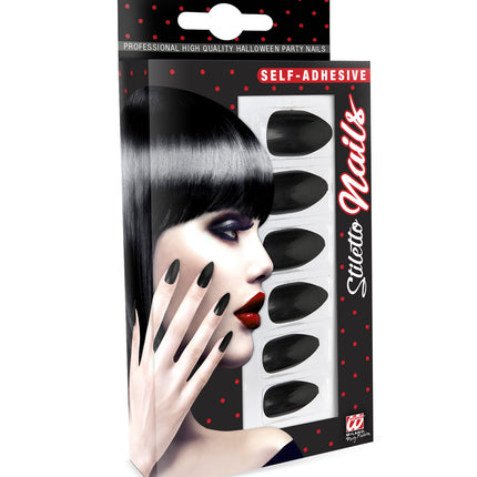 Widmann SRL Stiletto nagels zwart