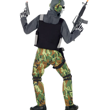 Widmann SRL Stoer soldaten skelet pak voor kinderen