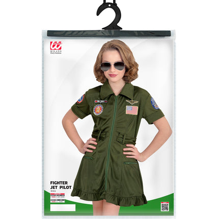 Widmann SRL Straaljager piloten pak voor meisjes