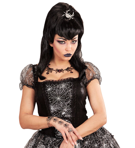 Widmann SRL Strass ketting heks met spinnen