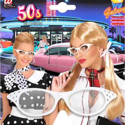 Widmann SRL Strassbril jaren 50 wit