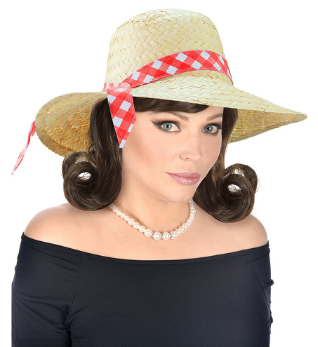 Widmann SRL Strohoed boerendochter rode band