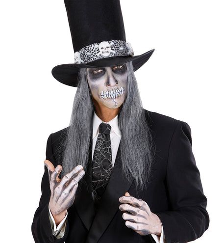 Widmann SRL Stropdas spinnenweb print 27cm