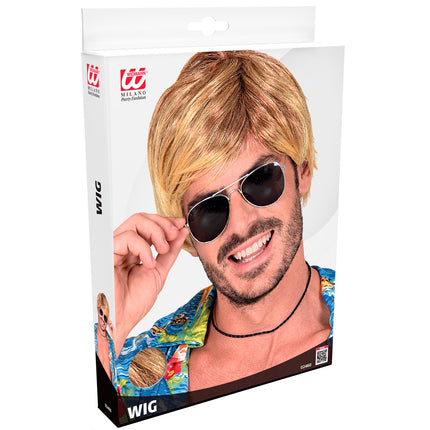 Widmann SRL Surfer pruik blond tropical danny