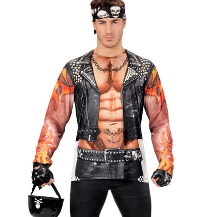 Widmann SRL T-Shirt Lange Mouwen Rocker/Biker Man M/L