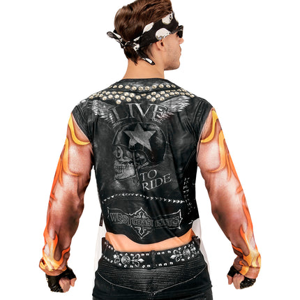 Widmann SRL T-Shirt Lange Mouwen Rocker/Biker Man M/L