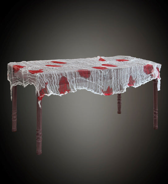 Widmann SRL Tafelkleed van gaas met bloed 180x80cm