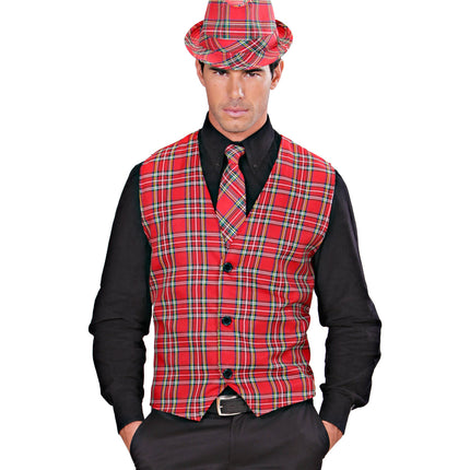 Widmann SRL Tartan Print Stropdas Rood