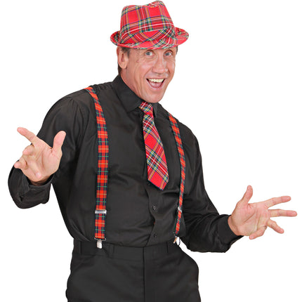 Widmann SRL Tartan Print Stropdas Rood