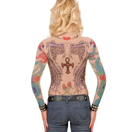 Widmann SRL Tattoo Shirt Engelenvleugel Vrouw