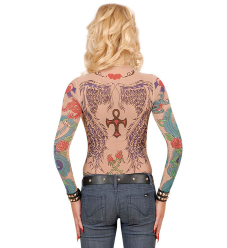 Widmann SRL Tattoo Shirt Engelenvleugel Vrouw