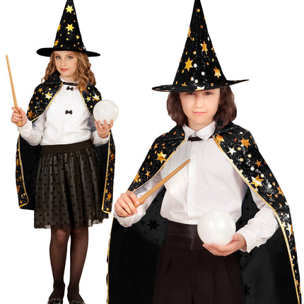 Widmann SRL Ti-Ta-Tovenaars cape met sterren Kind