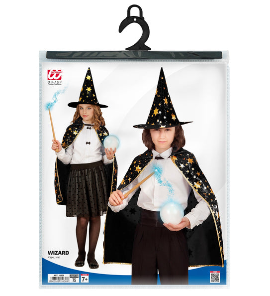 Widmann SRL Ti-Ta-Tovenaars cape met sterren Kind