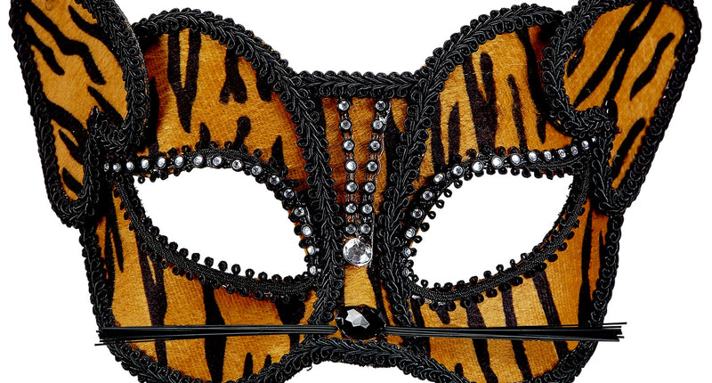 Widmann SRL Tijgermasker met steentjes